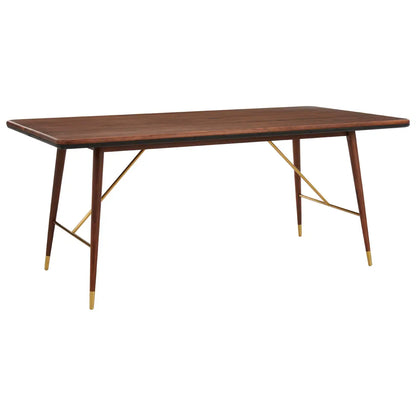 aRmanica KENSA WALNUT WOOD / BRASS FINISH DINING TABLE