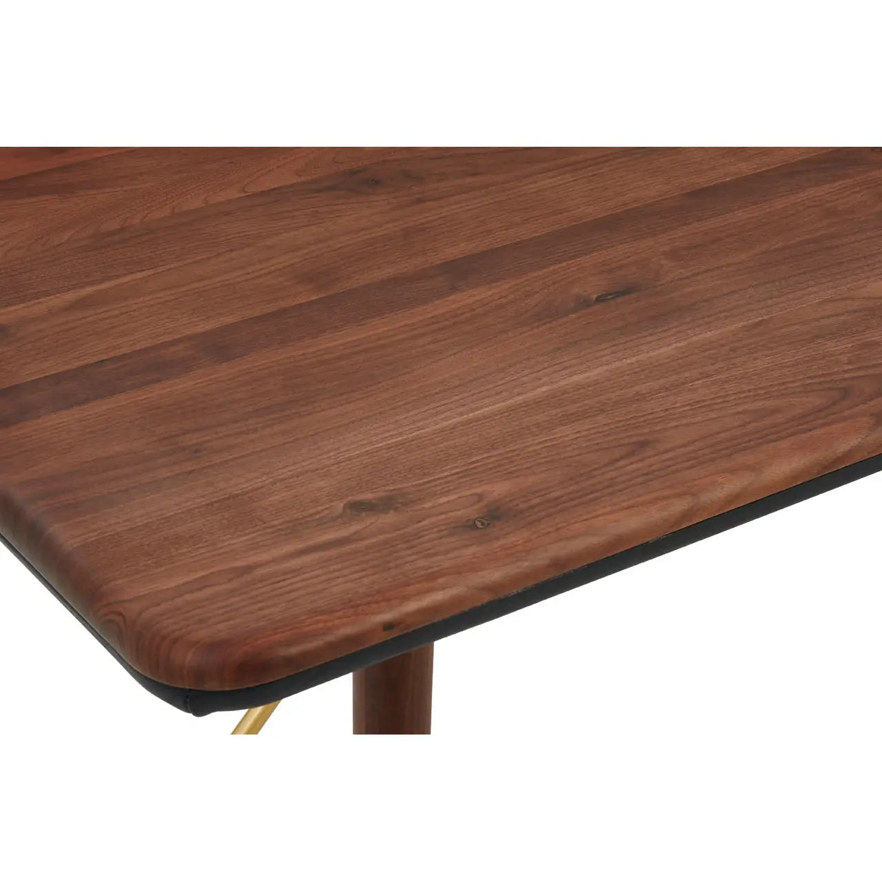 aRmanica KENSA WALNUT WOOD / BRASS FINISH DINING TABLE