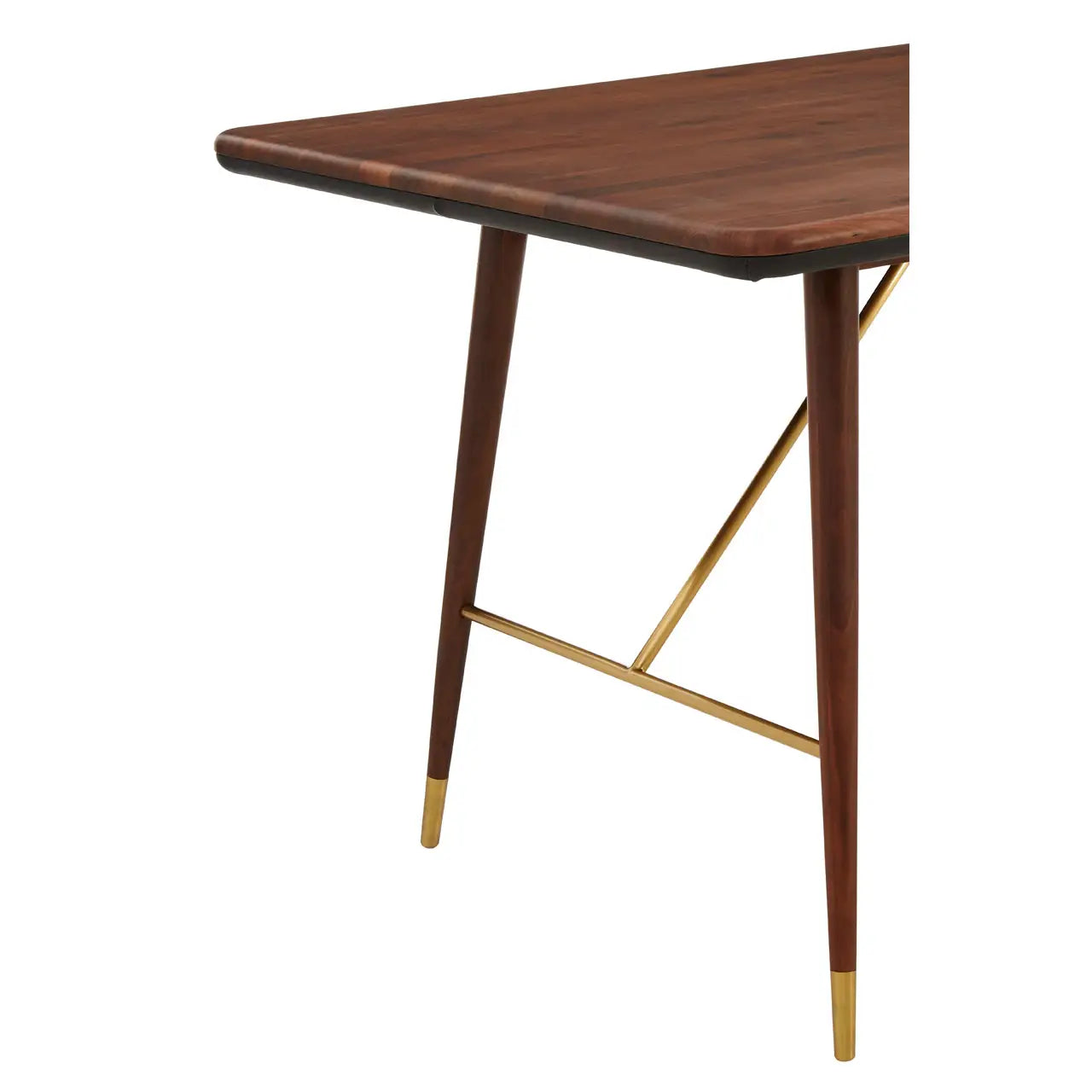 aRmanica KENSA WALNUT WOOD / BRASS FINISH DINING TABLE