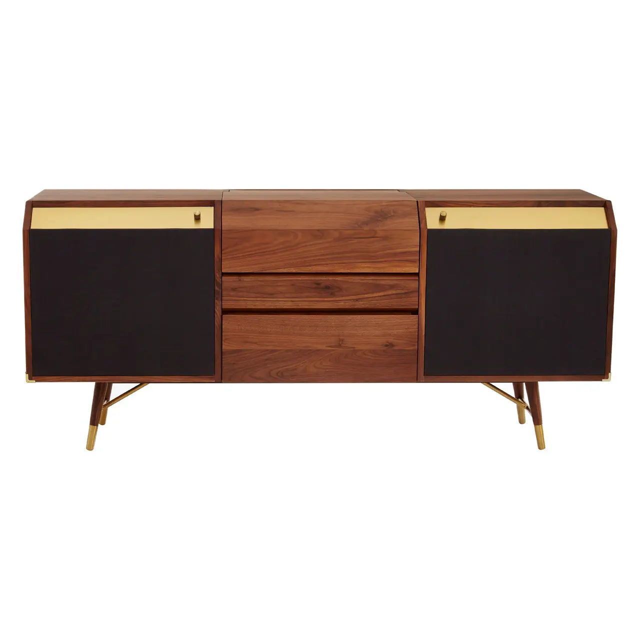 aRmanica KENSA WALNUT WOOD / BRASS SIDEBOARD