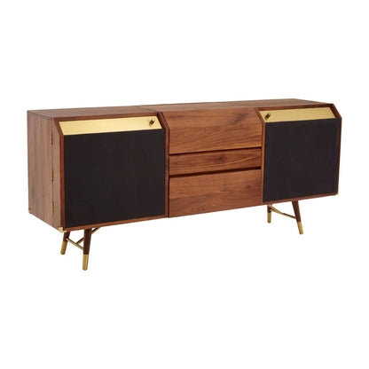 aRmanica KENSA WALNUT WOOD / BRASS SIDEBOARD