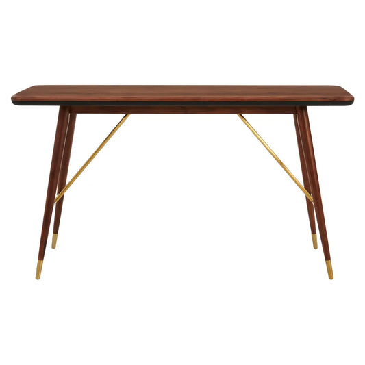 aRmanica KENSA WALNUT WOOD / BRASS CONSOLE TABLE