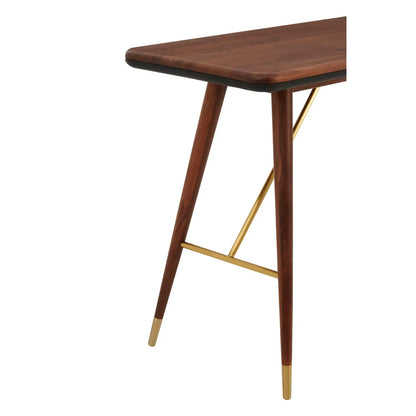 aRmanica KENSA WALNUT WOOD / BRASS CONSOLE TABLE