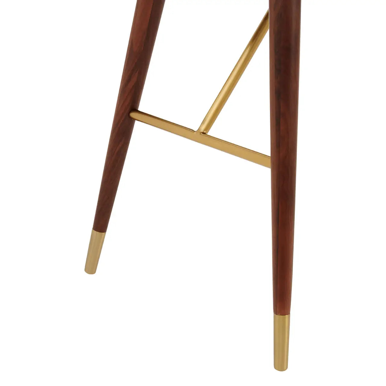 aRmanica KENSA WALNUT WOOD / BRASS CONSOLE TABLE