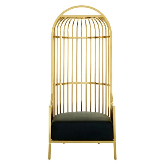 aRmanica ELIZA GOLD FINISH DOME CAGE CHAIR