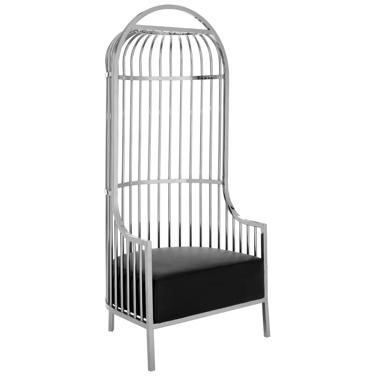 aRmanica ELIZA SILVER FINISH DOME CAGE CHAIR