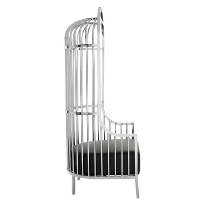 aRmanica ELIZA SILVER FINISH DOME CAGE CHAIR