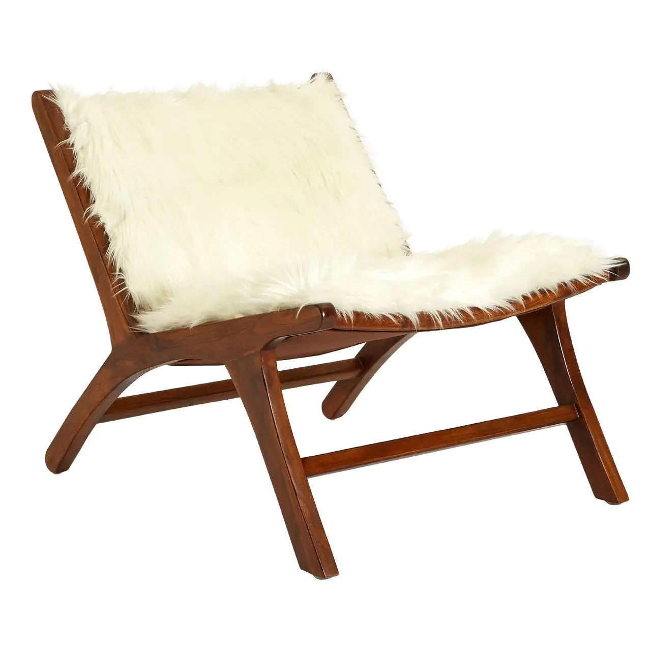 aRmanica ICNA FAUX FUR ANGLED CHAIR