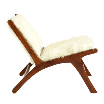 aRmanica ICNA FAUX FUR ANGLED CHAIR