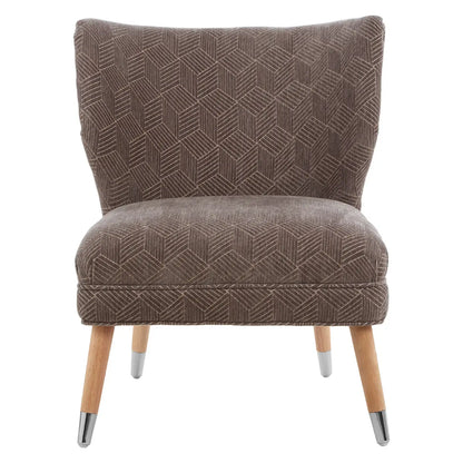 aRmanica REGENTS GREY CHENILLE WINGBACK CHAIR