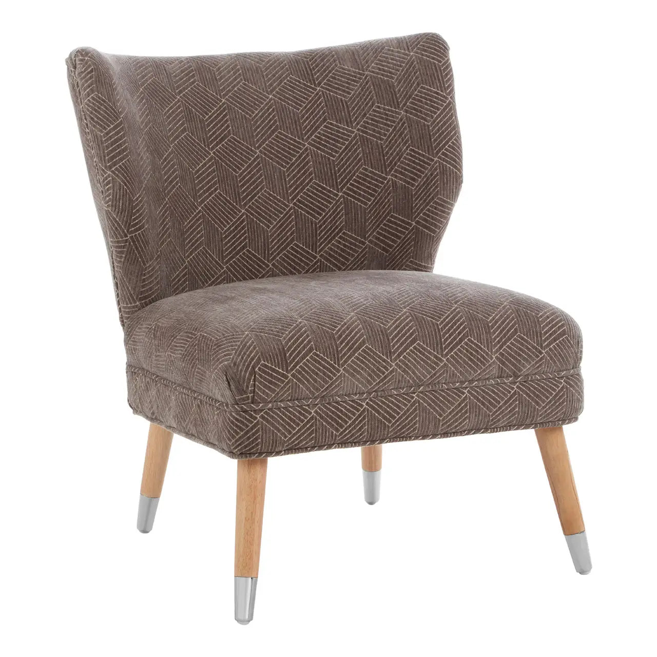 aRmanica REGENTS GREY CHENILLE WINGBACK CHAIR