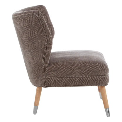 aRmanica REGENTS GREY CHENILLE WINGBACK CHAIR