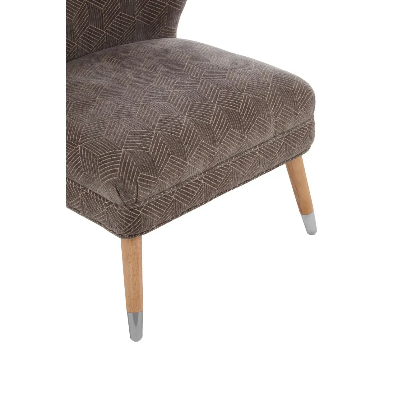 aRmanica REGENTS GREY CHENILLE WINGBACK CHAIR