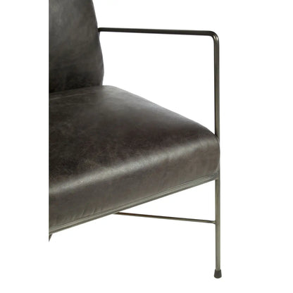 aRmanica NIMONY EBONEY LEATHER LOUNGE CHAIR