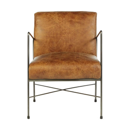 aRmanica NIMONY BROWN LEATHER LOUNGE CHAIR