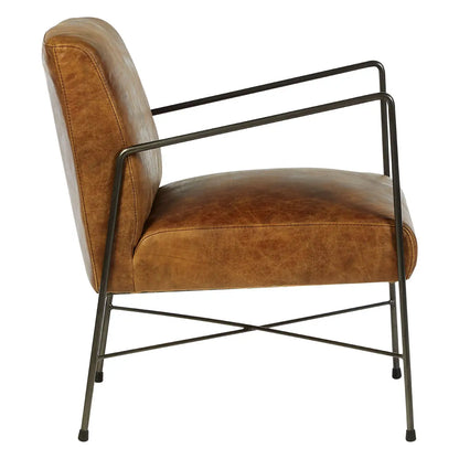 aRmanica NIMONY BROWN LEATHER LOUNGE CHAIR