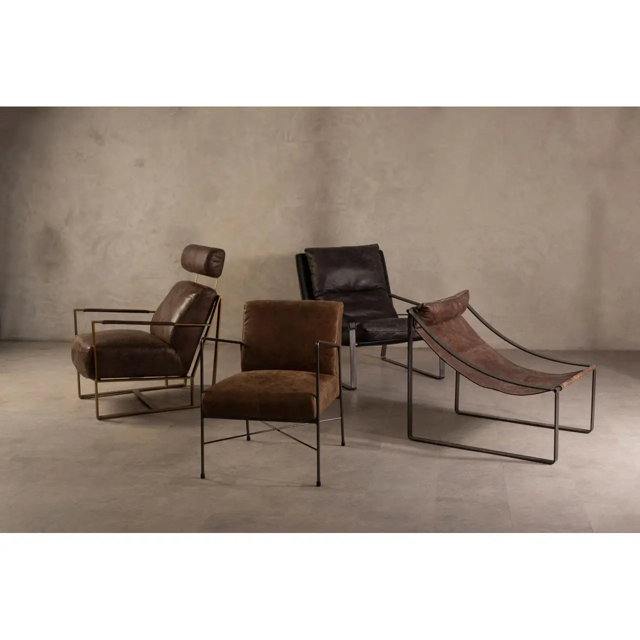 aRmanica NIMONY BROWN LEATHER CHAIR