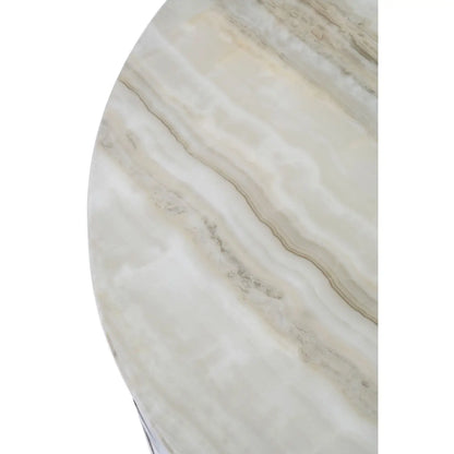 aRmanica  White Marble Round Coffee Table