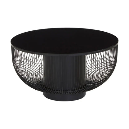 aRmanica TRENT COFFEE TABLE WITH BLACK GLASS TOP