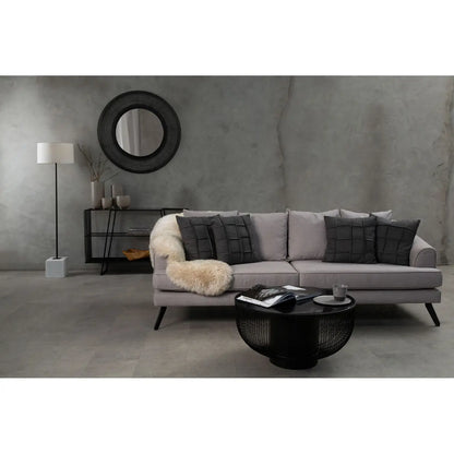 aRmanica TRENT COFFEE TABLE WITH BLACK GLASS TOP