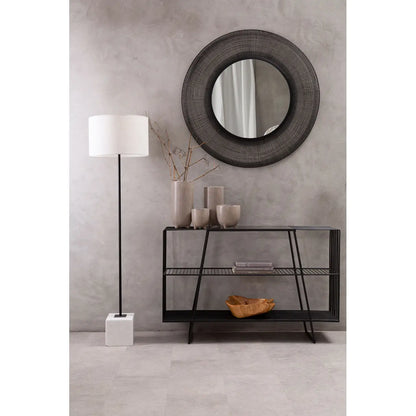 aRmanica TRENT CONSOLE TABLE WITH GREY GLASS TOP