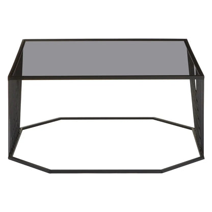 aRmanica TRENT COFFEE TABLE WITH GREY GLASS TOP