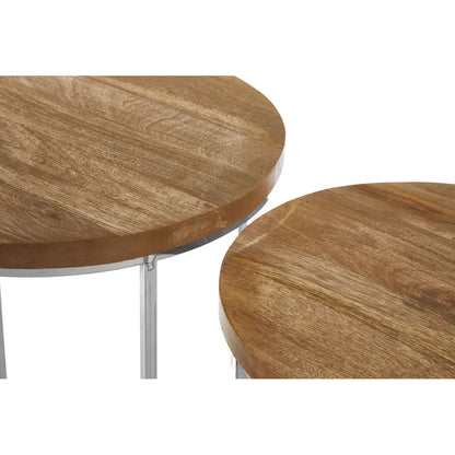 aRmanica AGRI SET OF 2 ROUND SIDE TABLES