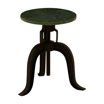 aRmanica VASCOR 3 LEG BAR STOOL WITH GREEN MARBLE TOP