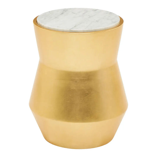 aRmanica BINO SMALL GOLD DRUM SIDE TABLE