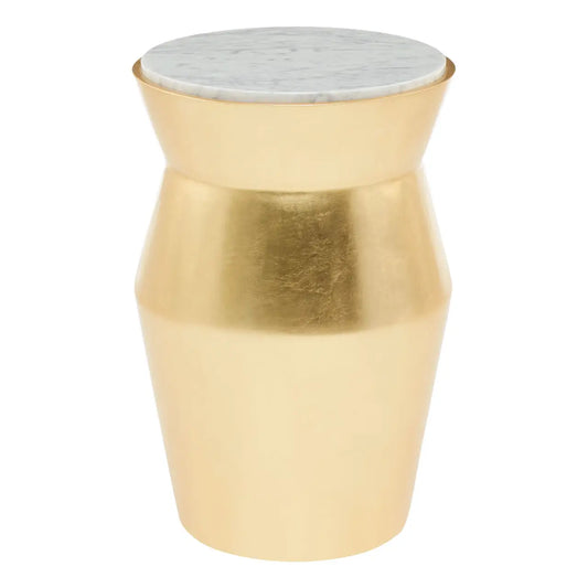 aRmanica BINO LARGE GOLD DRUM SIDE TABLE