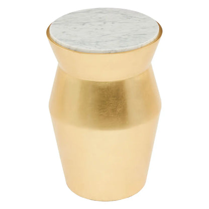 aRmanica BINO LARGE GOLD DRUM SIDE TABLE