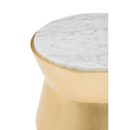 aRmanica BINO LARGE GOLD DRUM SIDE TABLE