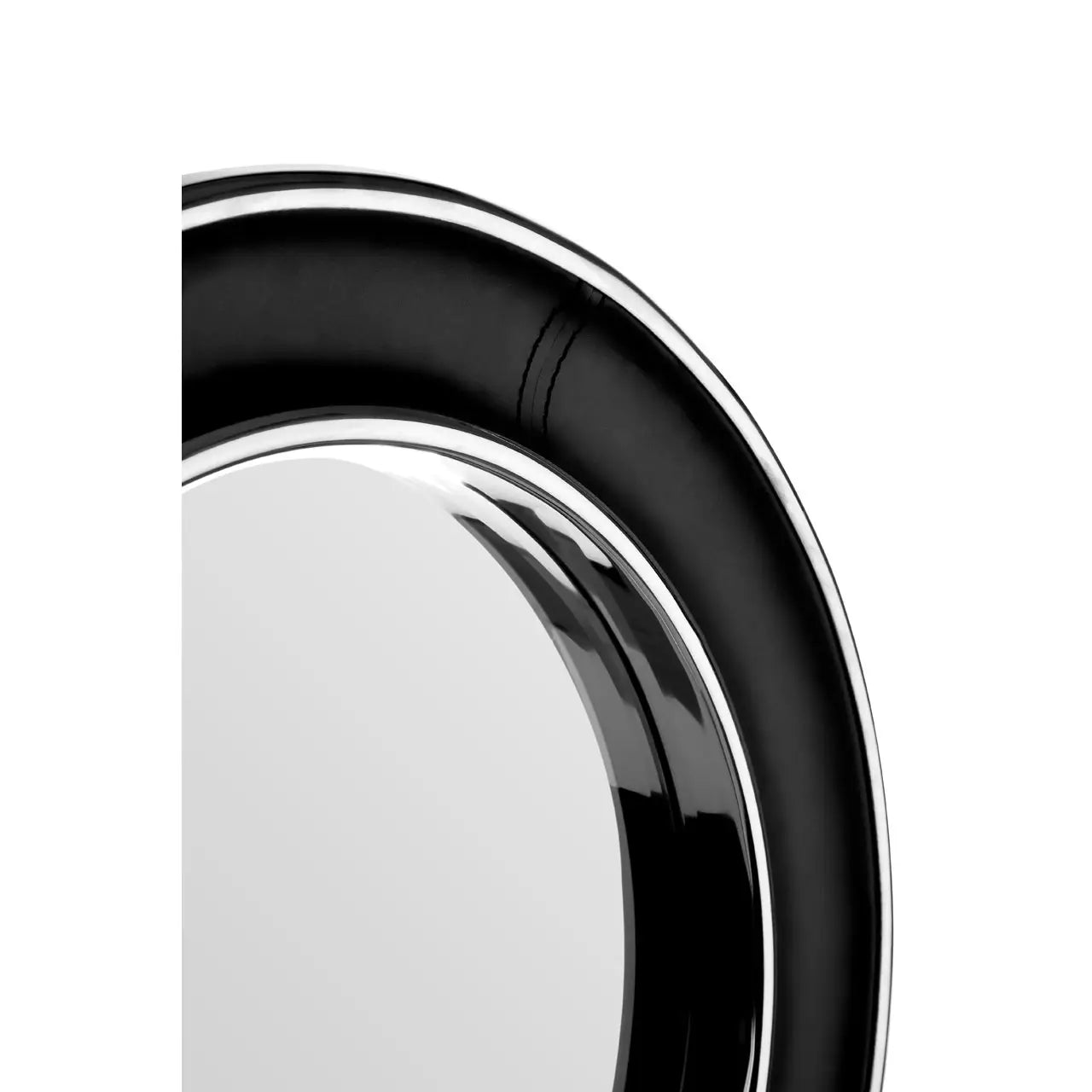 aRmanica WINSTON BLACK GENUINE LEATHER WIDE RIMWALL MIRROR