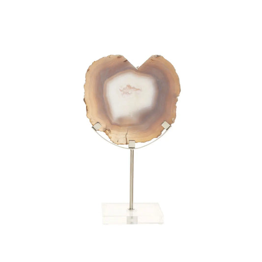 aRmanica WHITE & SILVER AGATE SCULPTURE