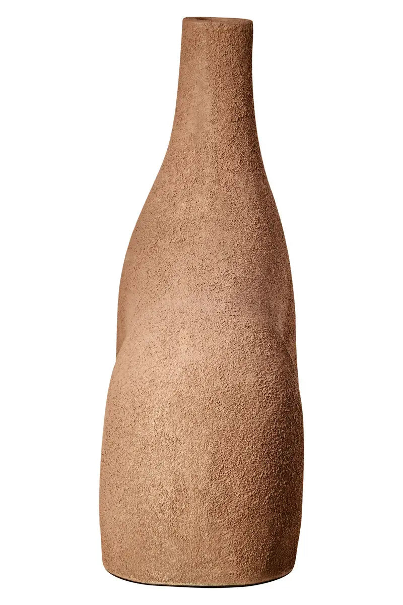 aRmanica Small Textured Beige Abstract Vase