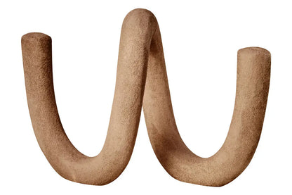 aRmanica Large Textured Beige Loop Sculpture