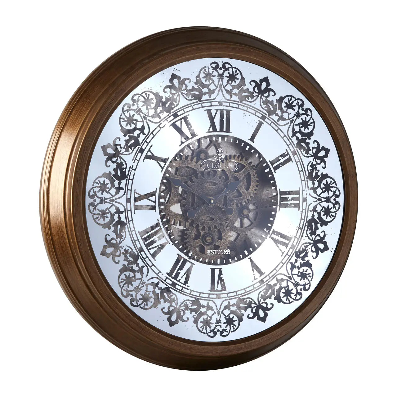 aRmanica GLADSTONE GOLD ROUND WALL CLOCK