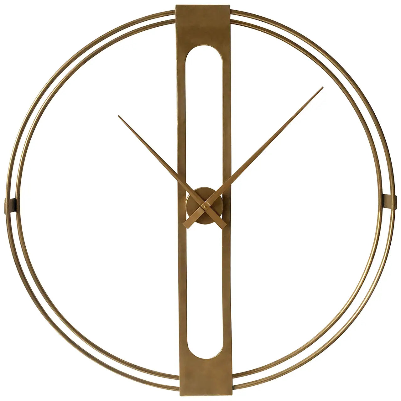 aRmanica BEAULY LARGE GOLD METAL WALL CLOCK