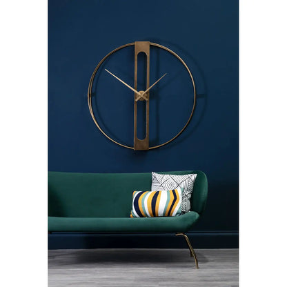 aRmanica BEAULY LARGE GOLD METAL WALL CLOCK