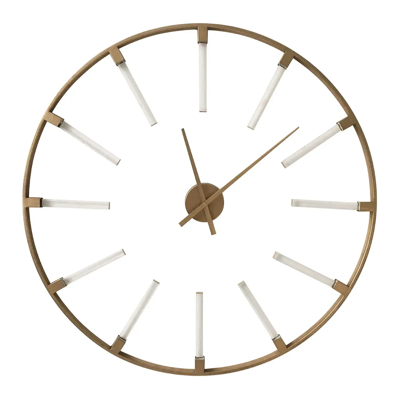 aRmanica BEAULY LARGE GOLD METAL WALL CLOCK