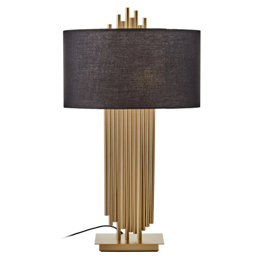 aRmanica IMPERIAl TABLE LAMP WITH BLACK LINEN SHADE