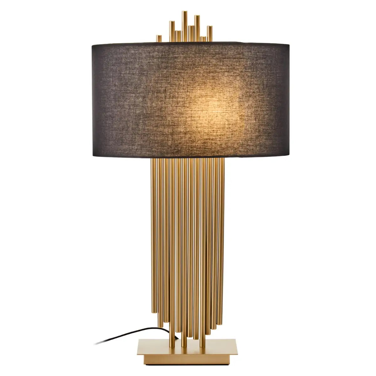 aRmanica IMPERIAl TABLE LAMP WITH BLACK LINEN SHADE