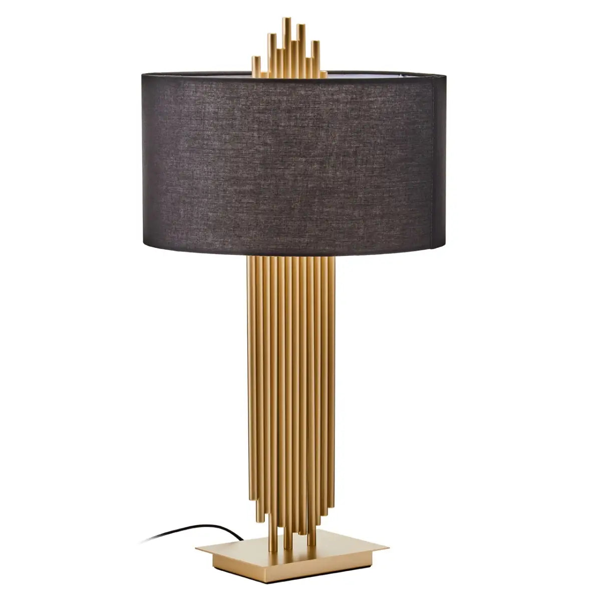 aRmanica IMPERIAl TABLE LAMP WITH BLACK LINEN SHADE