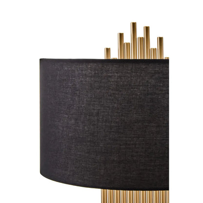 aRmanica IMPERIAl TABLE LAMP WITH BLACK LINEN SHADE