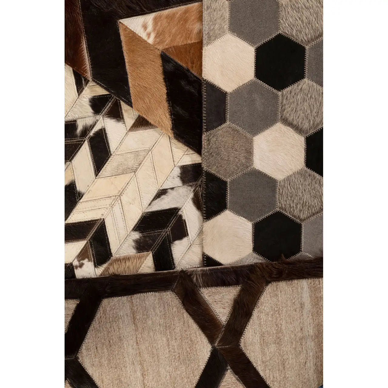 aRmanica SOHO BLACK PATCHWORK RUG