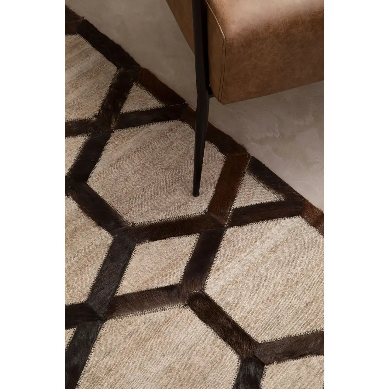 aRmanica SOHO BLACK PATCHWORK RUG