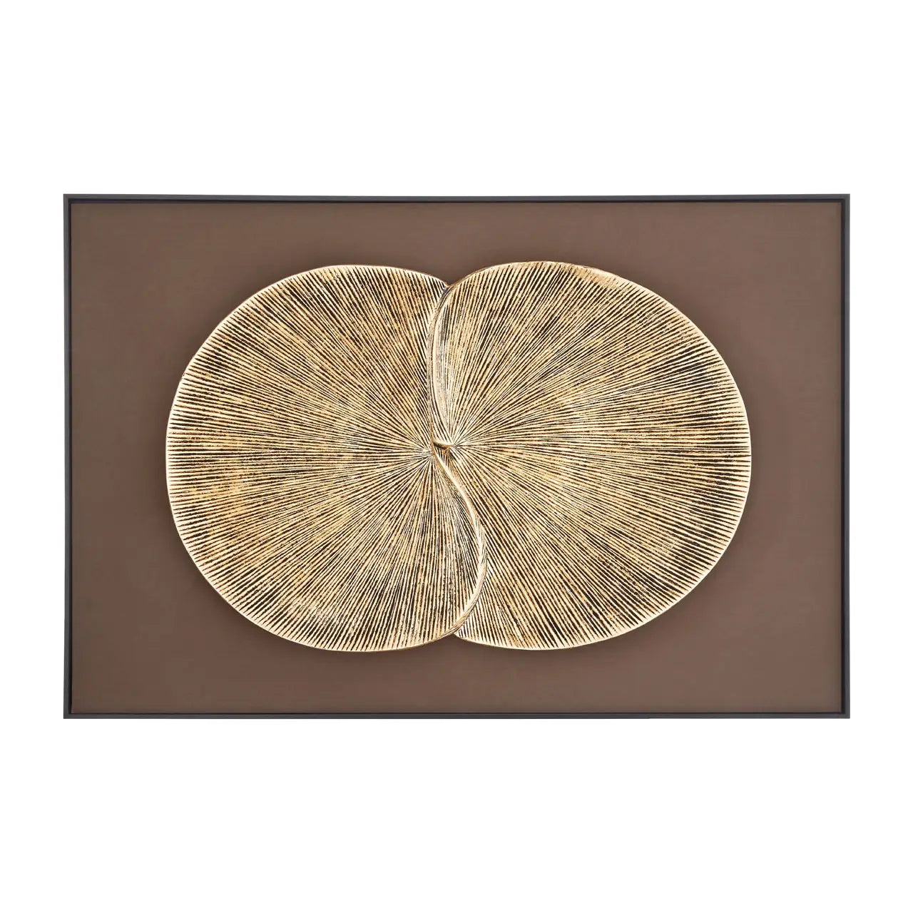 aRmanica MANDELA GOLD FINISH WOOD PANEL WALL ART