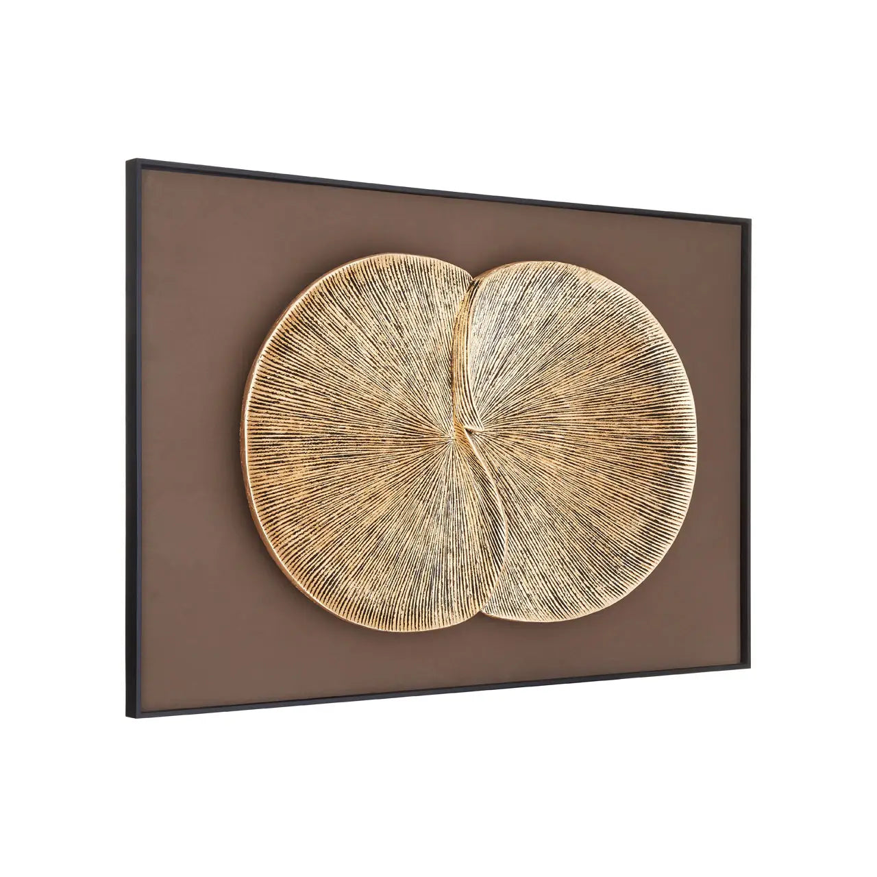 aRmanica MANDELA GOLD FINISH WOOD PANEL WALL ART