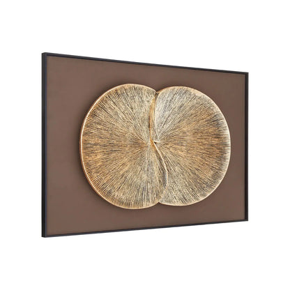 aRmanica MANDELA GOLD FINISH WOOD PANEL WALL ART