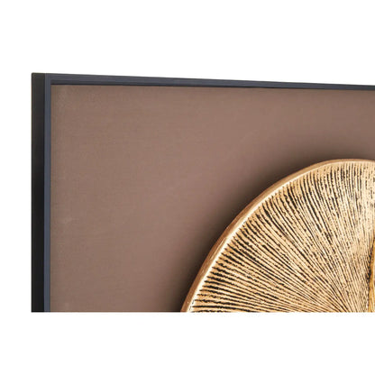 aRmanica MANDELA GOLD FINISH WOOD PANEL WALL ART